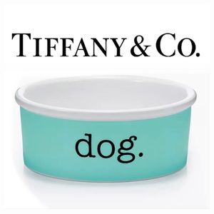SOLD Tiffany & Co. Dog Food Bowl,Pet Bowl Fine Bone China7”Food &Water AUTHENTIC